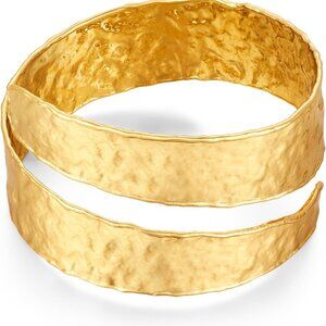 Chunky Arm Cuff Bracelet for Women Hammered Gold Upper Arm Cuff Jewelry Boho Chu